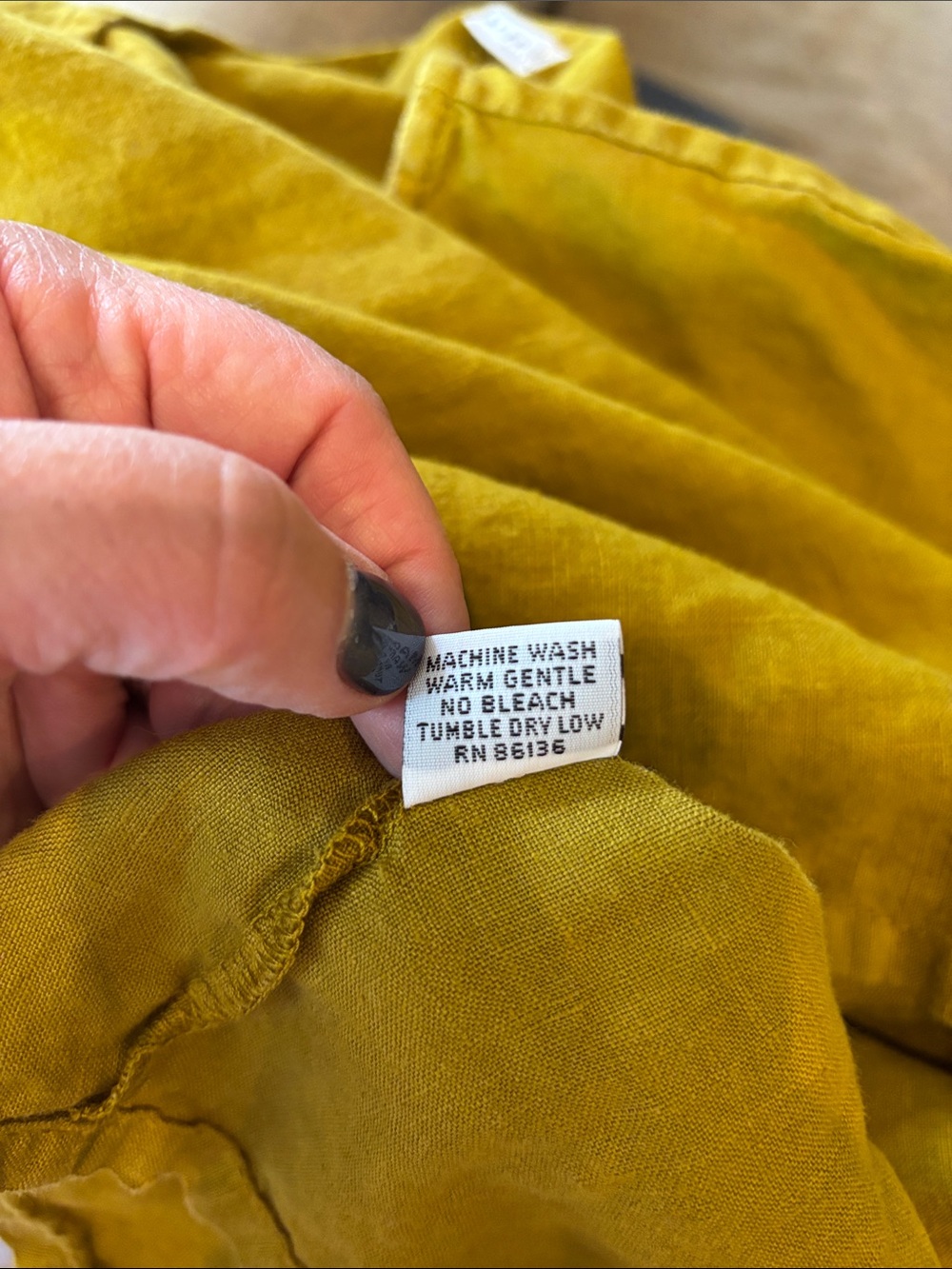 bryn Walker Mustard Linen Boatneck Tunic - Picture 8 of 8